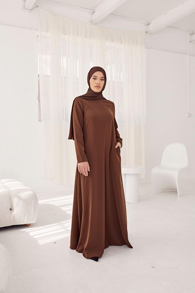 Mocha Minimalist Abaya