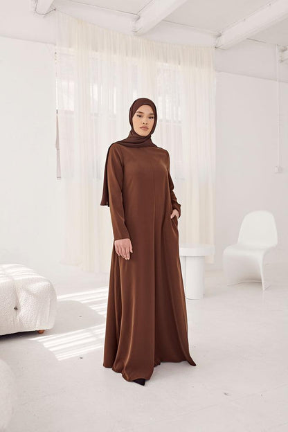 Mocha Minimalist Abaya